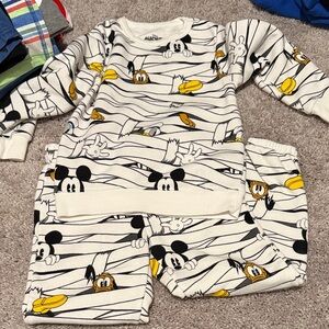 Disney Kids Pajama Set - White with Mickey and Friends